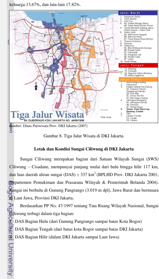 Gambar 8. Tiga Jalur Wisata di DKI Jakarta. 