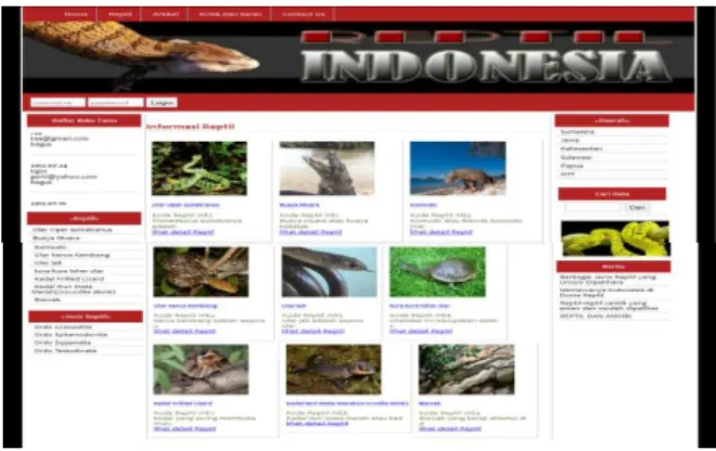 Gambar 3 Halaman Link Reptil 