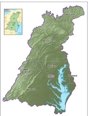 Figure 1. The Chesapeake Bay watershed encompasses six states and the District of Columbia