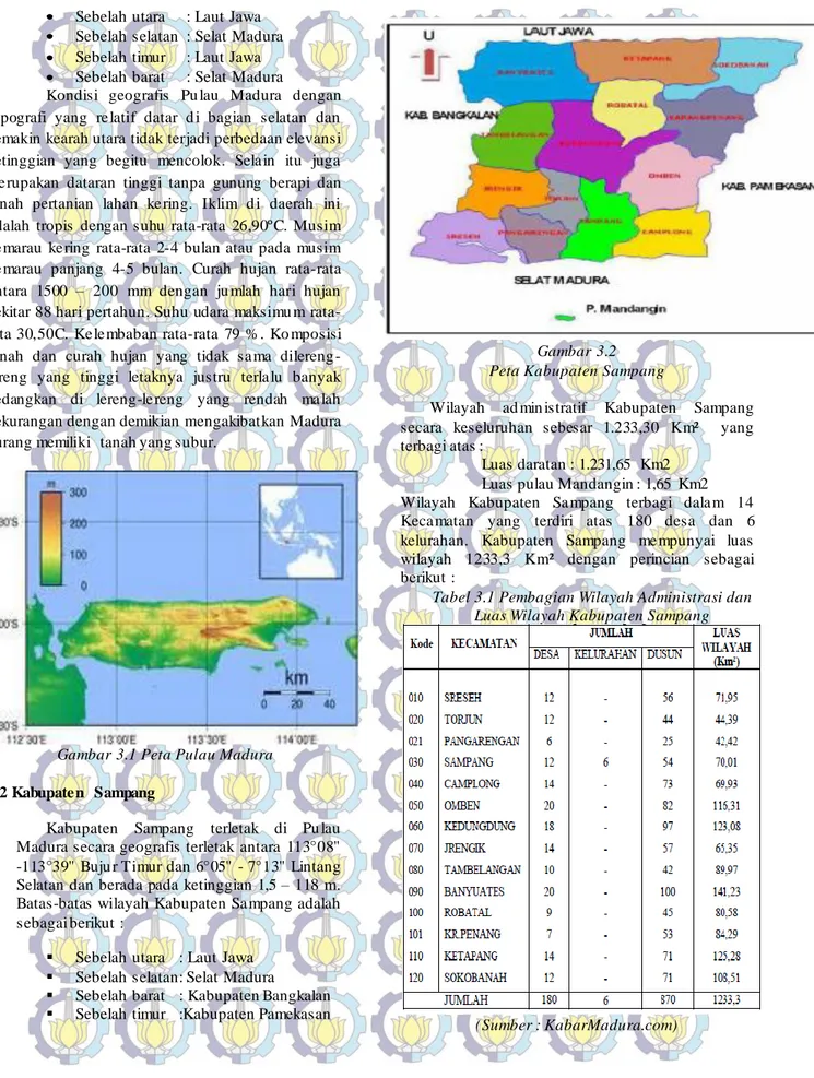 Gambar 3.2  Peta Kabupaten Sampang 