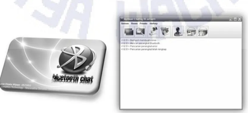 Gambar 8 Tampilan Aplikasi Bluetooth Chat pada Komputer