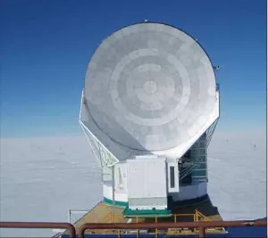Figure 7: Telescopes can exploit the extraordinary transparent and stable atmosphere of Antarctica to map the intensity and polarization of cosmic microwave background radiation
