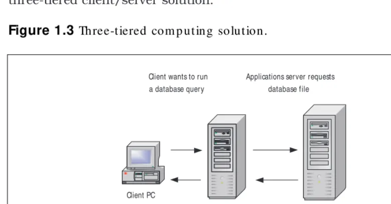 Figure 1.2 Two-tiered computing solution.