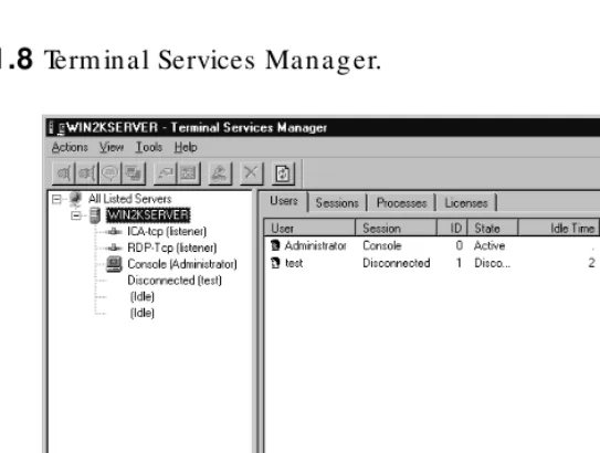 Figure 1.7 Terminal Services Connection Conﬁguration.