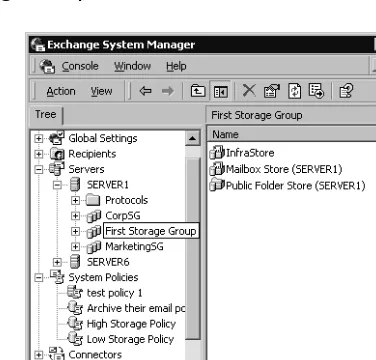 Figure 1.8 Setting Multiple Policies on Information Stores