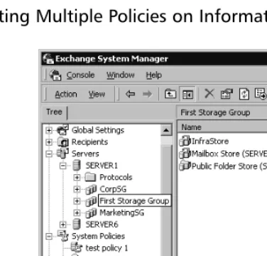 Figure 1.8 Setting Multiple Policies on Information Stores