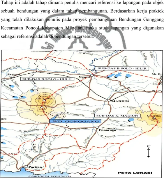 Gambar 3.1. Peta Lokasi Waduk Gonggang