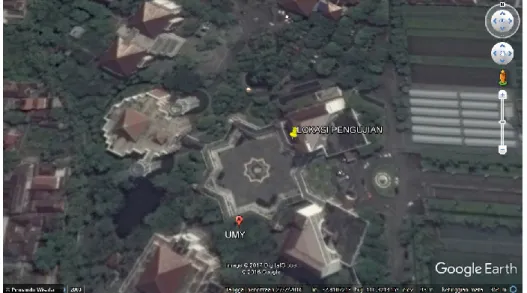 Gambar 3. 3 Lokasi penelitian pada peta Google Earth  
