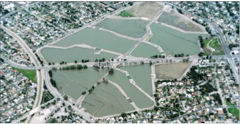 figure 2. Several impoundments in California capture and store stormwater for groundwater recharge