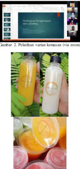 Gambar  3.  Varian  kemaasan Oke  Juice Bali 