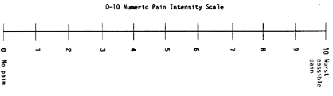 Gambar 2.2 Numeric pain intensity scale