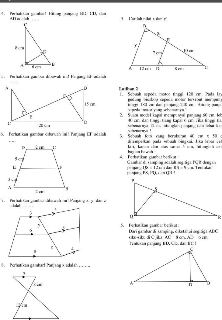 Gambar di samping adalah segitiga PQR dengan  panjang QS = 12 cm dan RS = 9 cm. Tentukan  panjang PS, PQ, dan QR ! 