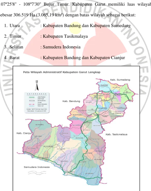 Gambar 3.1. Peta Wilayah Kabupaten Garut 