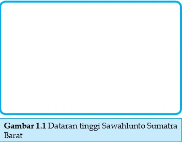Gambar 1.1 Dataran tinggi Sawahlunto Sumatra 
