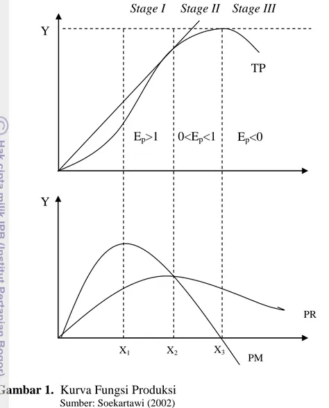Gambar 1.  Kurva Fungsi Produksi 
