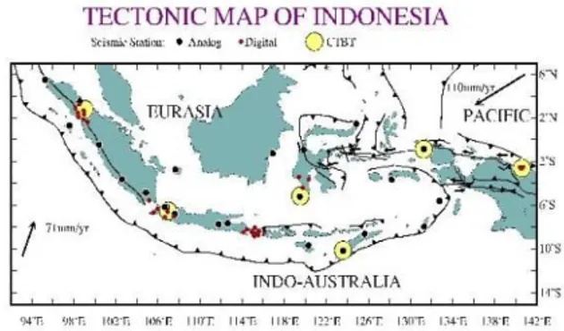 Gambar 1.1 Peta Lempeng Tektonik di  Indonesia 