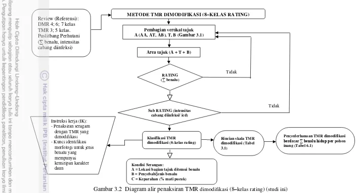 Gambar 3.2  Diagram alir penaksiran TMR dimodifikasi (8–kelas rating) (studi ini) 