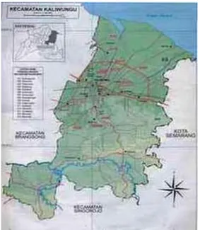 Ilustrasi 5. Peta Kecamatan Kaliw ungu 