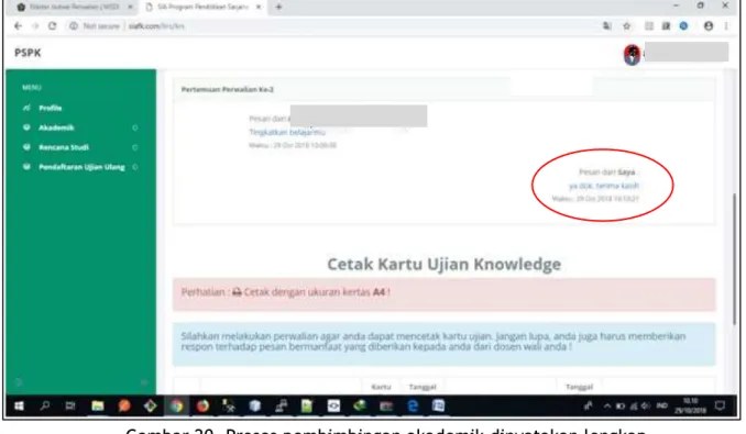 Gambar 21. Persiapan cetak kartu ujian knowledge