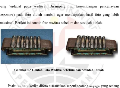 Gambar 4.5 Contoh Foto Waditra Sebelum dan Sesudah Diolah 