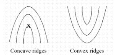 Gambar 2.  Concave Ridge dan Convex  Ridge untuk menentukan   Titik Referensi 