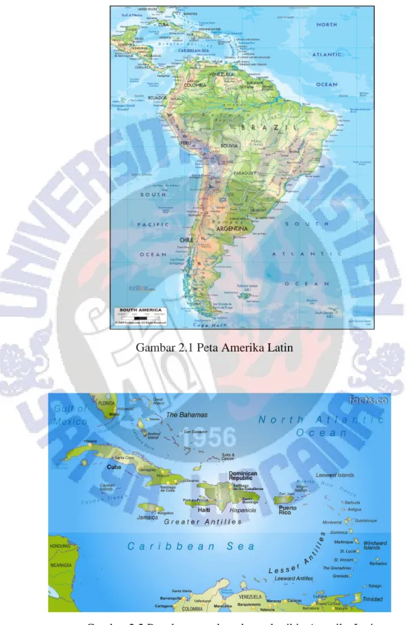 Gambar 2.1 Peta Amerika Latin 