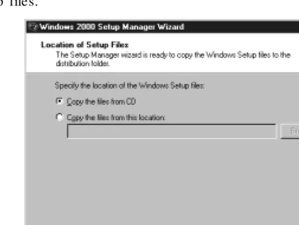 Figure 2.31 Point Setup Manager to the location of the Windows