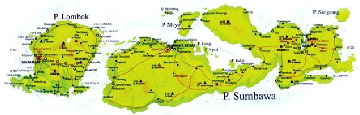 Gambar 3.1 Peta Provinsi Nusa Tenggara Barat