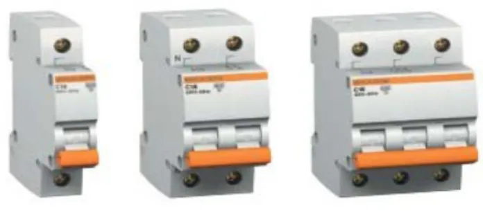 Gambar 2.6 Miniature Circuit Breaker (MCB)  b.  MCCB (Moulded Case Circuit Breaker) 