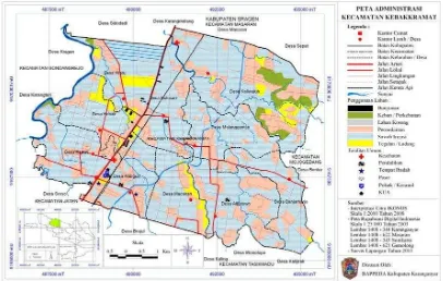 Gambar 4.1 Peta Kecamatan Kebakkramat 