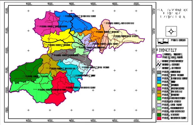 Gambar 2.2.  Peta Administratif Kabupaten Bandung Barat 2.4  Kondisi Fisik Wilayah 