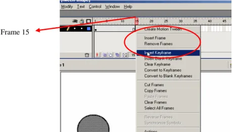 Gambar 2. Menduplikat obyek dengan Insert Keyframe. 