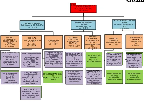 Gambar 1.1. Bagan Struktur Organisasi Biro 