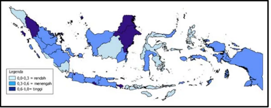 Gambar 3. Nilai Indeks Inklusi Keuangan (IIK) di Indonesia tahun 2012-2017. 