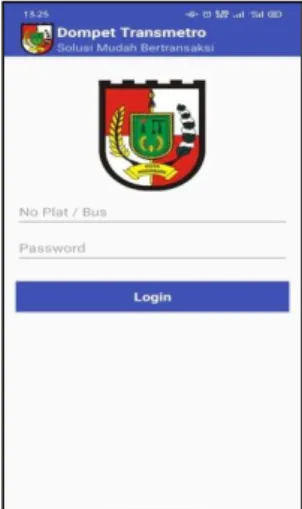 Gambar 10. Tampilan Login Operator  d. Top-Up via Operator