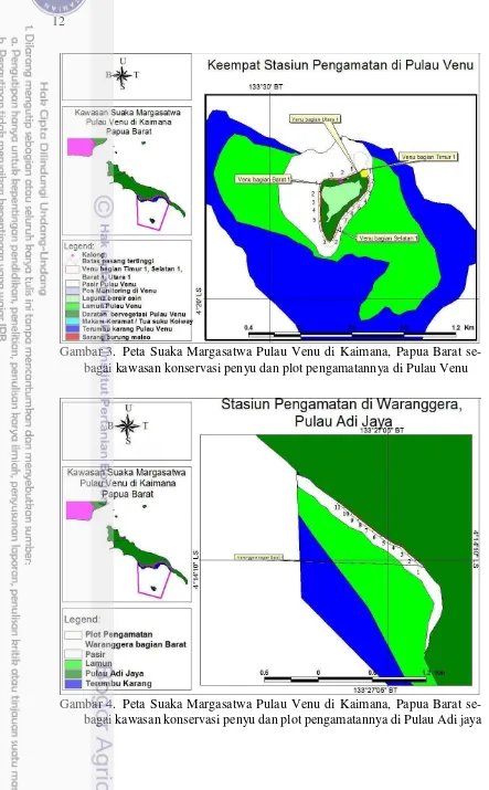 Gambar 3. Peta Suaka Margasatwa Pulau Venu di Kaimana, Papua Barat se-