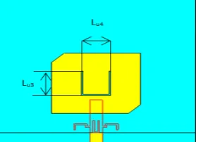 Table 4. Parametric studies on Lu3 of U slot on the patch element 