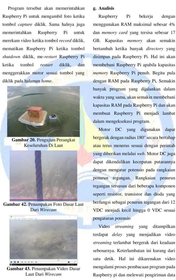 Gambar 20. Pengujian Perangkat   Keseluruhan Di Laut 