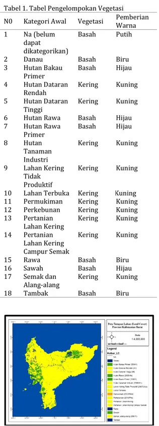 Gambar 2. Peta  fire  history  di  wilayah  sekitar  Kabupaten  Mempawah,  Provinsi  Kalimantan Barat[5]