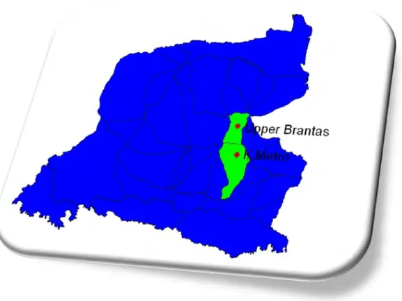 Gambar 1.1 Layout Das Upper Brantas dan Das K.Metro di dalam DAS S. 