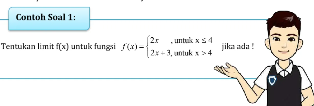 Tabel di atas menunjukkan :  lim ( ) 8