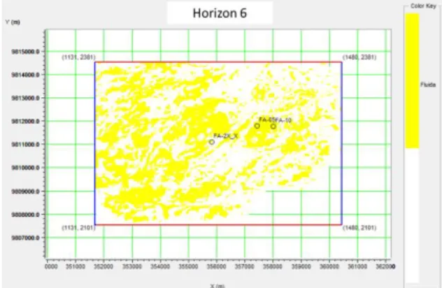 Gambar 9. Crossplot hasil inversi  EI near dengan EI  far  pada  horizon  6  yang  telah  terbukti  mengandung fluida gas