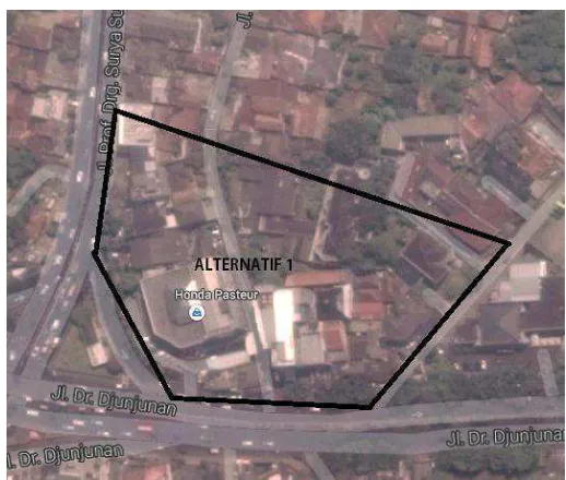 Gambar 3.3. Alternatif Tapak 1 (Sumber: , 2015) 