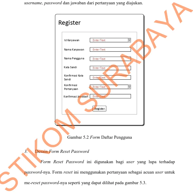 Gambar 5.2 Form Daftar Pengguna 