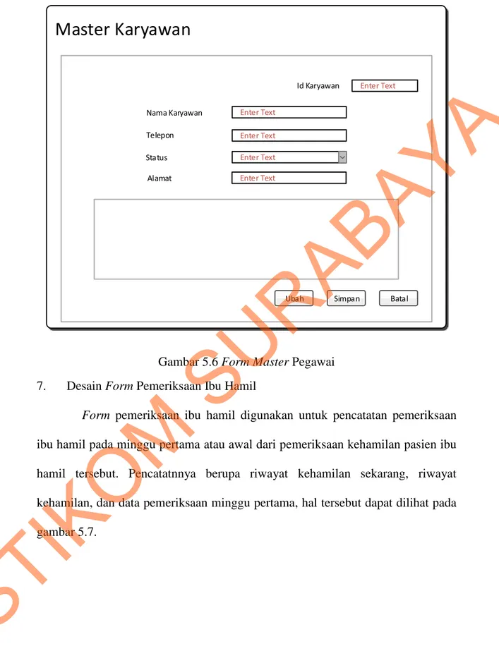 Gambar 5.6 Form Master Pegawai 