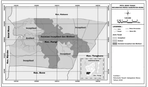 Gambar 2. Peta geologi Kecamatan Parigi Kabupaten Muna