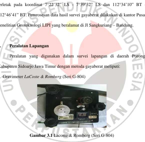 Gambar 3.1 Lacoste &amp; Romberg (Seri G-804)  b.  Altimeter digital Alpil El 