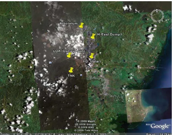 Gambar (Figure) 1. Lokasi penelitian (Research location) (Google Earth, 2009) 