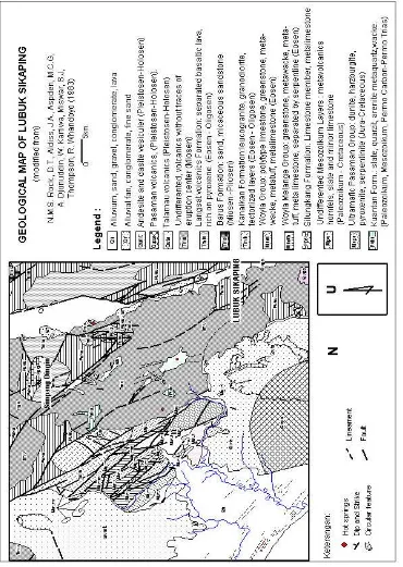 Figure 3.  Geological map of Lubuk Sikaping that covers Pasaman area (after Rock et.al., 1983)