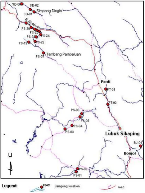 Figure 4.  Map of sampling location. 